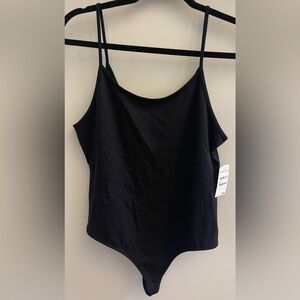 BNWT Nordstrom Black Thong Bodysuit size Large